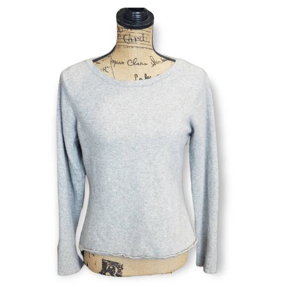 J Jill Cashmere Gray Long Sleeved Sweater Shirt - Size Small - Picture 1 of 7